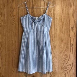 Blue and White Striped Dress